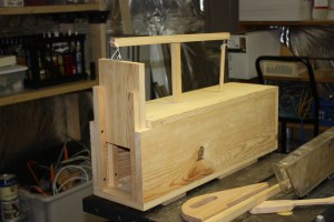 Ken Duck's humane rabbit trap. Nice woodworking, Mr. Duck!
